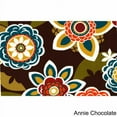 thumbnail image 4 of Blazing Needles 20 x 19 in. Patterned Outdoor Spun Polyester Chair Cushion, Annie Chocolate, 4 of 7