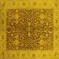 thumbnail image 1 of Ahgly Company Indoor Square Oriental Yellow Industrial Area Rugs, 8' Square, 1 of 4