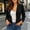 *Black, variant on Women's Long Sleeve Notch Collar Blazer,Casual Lightweight Work Jacket Beige,Women's Plus XXL