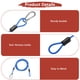thumbnail image 4 of Cable de Seguridad con Ganchos y Bucles [2Pcs] - 9.84ft / 118.1 Pulgadas Cable de Seguridad para Candado de Equipaje de Acero Inoxidable para Bicicletas y Equipaje - [Azul], 4 of 6