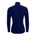 thumbnail image 5 of Women's T-Shirts Long Sleeve Womens Fall Tops Solid Color Turtleneck Bottom Sweater Pullover Knit Blouses Casual Navy XL, 5 of 5