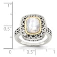 thumbnail image 4 of Shey Couture  Sterling Silver with 14K Accent Antiqued Mother Of Pearl Ring, 4 of 5