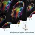 thumbnail image 6 of Colorful Headphones Games Black Pattern Shower Curtain 36"x72" ,Bathroom Decorative Shower Curtains Set with 12 Hooks,Modern Waterproof Washable Shower Curtain, 6 of 6