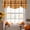 Orange, Brown, Cream, variant on Orange Buffalo Plaid Tie Up Valance Curtains for Windows, Kitchen Curtains Window Treatments, Fall Thanksgiving Checkered Short Window Shades Valances for Bedroom Bathroom Cafe 42"x12"