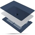 thumbnail image 6 of JXR Compatible with MacBook Air 13 inch Case M1, MacBook Air Case 2021 2020 2019 2018 Model A2337 A2179 A1932 Touch ID, Plastic Laptop Hard Shell + 2 Keyboard Covers + Screen Protector, Navy Blue, 6 of 14