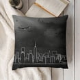 thumbnail image 3 of SHANXI New York Skyline Pillowcase American City Silhouette Pillow Covers Abstract Urban Line Throw Pillow Covers Statue of Liberty Pillow Covers 24x24in, 3 of 5