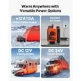 thumbnail image 5 of VEVOR Diesel Heater 8KW, DC 12V/24V, All in One Portable Diesel Air Heater with Bluetooth APP Control, Remote Control and LCD Screen, 1.9 Gal Fuel Tank for Trucks, Vans, RVs, Campers, 5 of 10