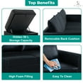 thumbnail image 6 of Naomi Home Elizabeth Modern DIY Collection-Color:Black,Fabric:Air Leather,Style:Accent Chair with Ottoman, 6 of 8