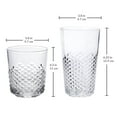 thumbnail image 3 of Cupture Diamond Plastic Tumblers, 24 oz / 14 oz, 8-Pack (Clear), 3 of 12