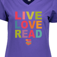 thumbnail image 4 of Inktastic Live Love Read Women's V-Neck T-Shirt, 4 of 5