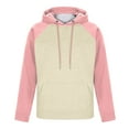 thumbnail image 4 of ZRGHAOYLQ Mens Fleece Lined Hoodies Pullover Big & Tall S-3XL Plus Size Sweatshirts Color Block Hoodies Trendy Thermal Warm Long Sleeve Basic Shirts Tops with Pockets Pink XL, 4 of 6