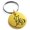 Gold, variant on Stainless Steel Letter A Initial Floral Monogram Engraved Small Medallion Circle Charm Keychain Keyring