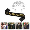 thumbnail image 3 of Tinksky 1 set of Graduation Sash Party Crown Headdress Graduates Clothing Props Decor, 3 of 6