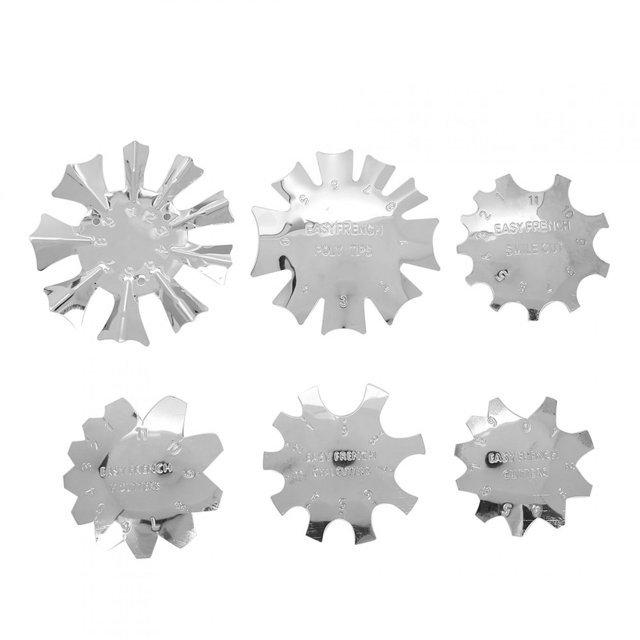Nail Form Clipper,6pcs Nail Art Edge Nail Template Tools Nail Form Cutter Cutting-Edge Features
