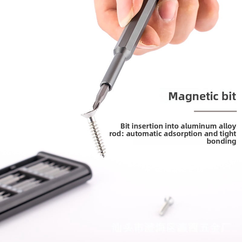Multi-functional Hand Tool Phone Repair 25 IN 1 Precision Screwdriver Kit Screwdriver Set Magnetic Aluminum Box for Home DIY