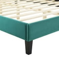 thumbnail image 4 of Modway Gwyneth Tufted Performance Velvet Queen Platform Bed in Teal, 4 of 10