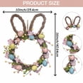 thumbnail image 3 of Easter Wreath for Front Door, Bunny Easter Door Wreaths Decorations, Farmhouse Rattan Wreath with Pastel Eggs Flowers Indoor Outdoor Home Decor Spring Wreaths for Wall Window Mantel, 3 of 9