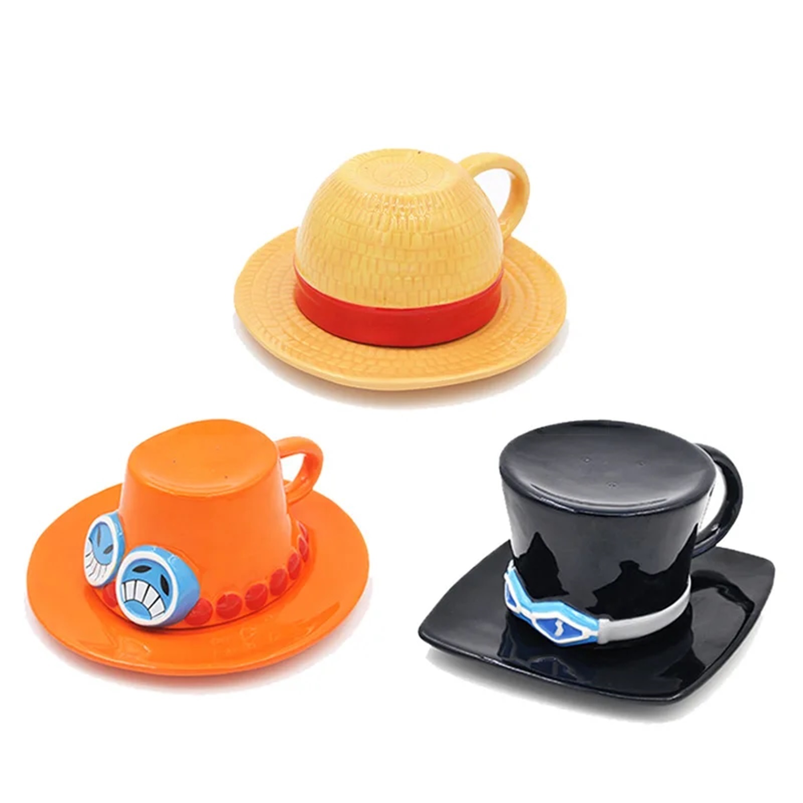 Espresso cup Cartoon Ceramic Mug And Saucer Set Coffee Cup Upside Down Breakfast Mug Milk Juice Water Cup