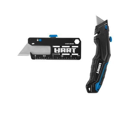 HART Folding Lock-Back Utility Knife, pocket knife and 10 Blades