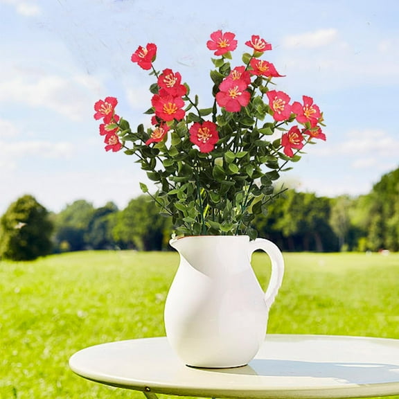 Artificial Camellia Flower Bouquet for Weddings & Home Decor – 14Inch Realistic Plastic Bridal Bouquets, Hypoallergenic UV-Resistant Centerpieces for Indoor/Outdoor Events