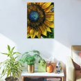 thumbnail image 5 of Fenyluxe Sunflower Wall Art Canvas Home Decor Living Room Bedroom Office Artwork Gift Made In America 12x16in, 5 of 5