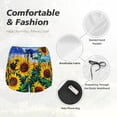 thumbnail image 6 of Lsque Landscape With Sunflowers Printed Women's Running Shorts with Liner Pockets,Elastic Quick Dry Workout Athletic Gym Yoga Shorts,Womens High Waist Shorts-Large, 6 of 9