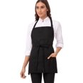 thumbnail image 1 of Delantal Chef Works con tres bolsillos, unisex, negro, talla única, 1 of 5