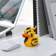 thumbnail image 3 of Dragon Duck Gothic Duck Statue, Hand-Painted Cool Resin Dragon Duck Figure Yellow Dragon Duck Garden Statue Decoration, 8cm, 3 of 5