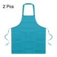 thumbnail image 3 of Unique Bargains 2pack Kitchen Cooking Aprons Polyester Art Aprons Pottery Apron Waterproof Artist Painting Apron Light Blue, 3 of 5