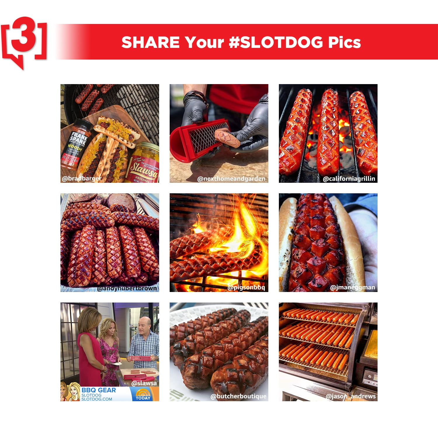 SLOTDOG Hot Dog Crisscross Cutter Slicer Press Gadget Tool for BBQ  Grilling, Red, 1 Piece - Kroger