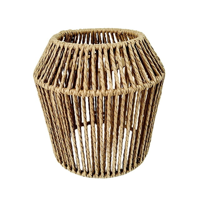Pantalla de lámpara tejida hecha a mano Boho, cubierta de lámpara Vintage para lámpara de noche, lámpara colgante, apliques de pared, lámpara de pie,
