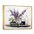 thumbnail image 2 of Designart "violet Beige Minimalism Balance And Contrast Pottery" Abstract Still Lifes Floater Framed Canvas Wall Art, 2 of 7