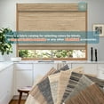 thumbnail image 2 of Stores en Bois Naturel Motorisés Ersan pour Fenêtres, Stores Romains Électriques avec Télécommande pour Portes Coulissantes, Compatibles avec Alexa/Homekit/Google Home, Personnalisés, Échantillons Multicolores, 2 of 4