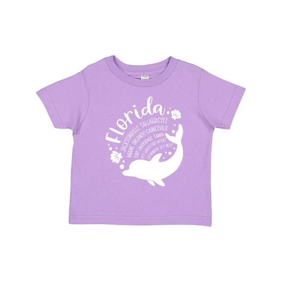 Inktastic Florida Cities with Dolphin Boys or Girls Toddler T-Shirt