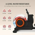 thumbnail image 4 of Soozier Foldable Rowing Machine, Water Row Machine with Wheels and LCD Monitor for Home Cardio Training, Red, 4 of 9