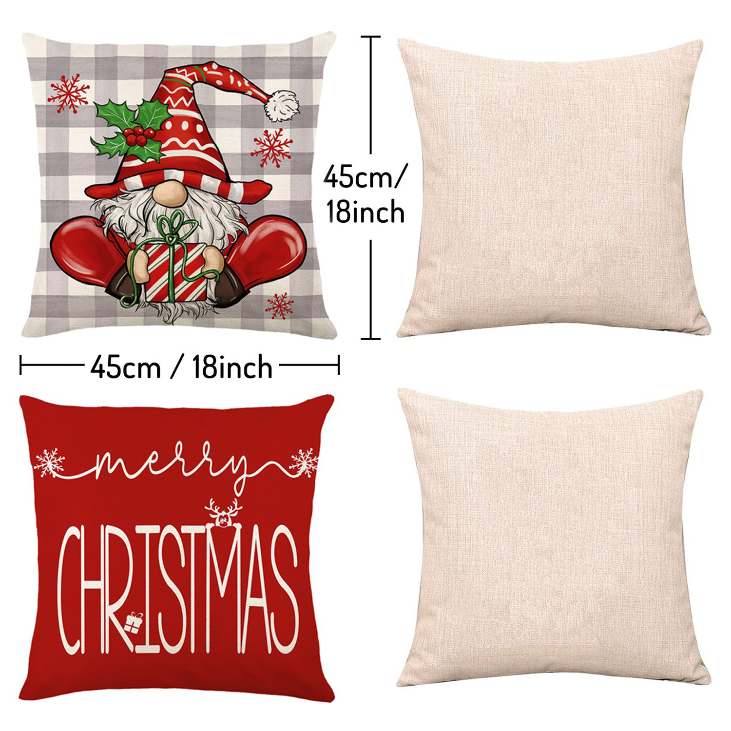 BN-LINK Christmas Pillow Covers Set of 4 photo 2