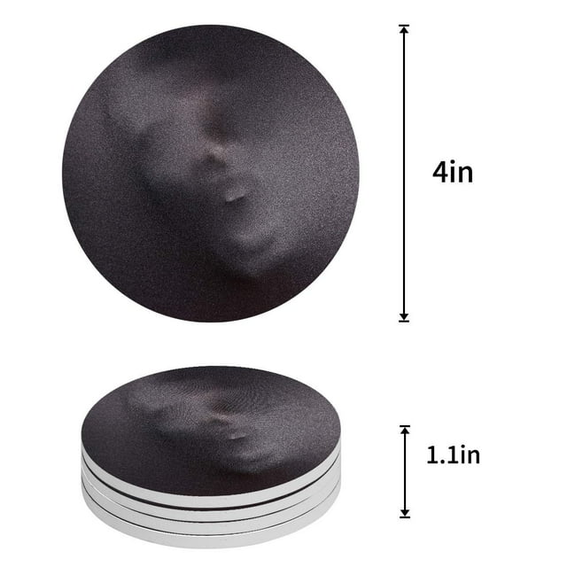 RYLABLUE Ensemble de Plumes de Paon de 8 Coaster Rond pour les Boissons, Tapis de Tasse de Dessous de Verre en Céramique Absorbante avec Base en Liège pour la Maison
