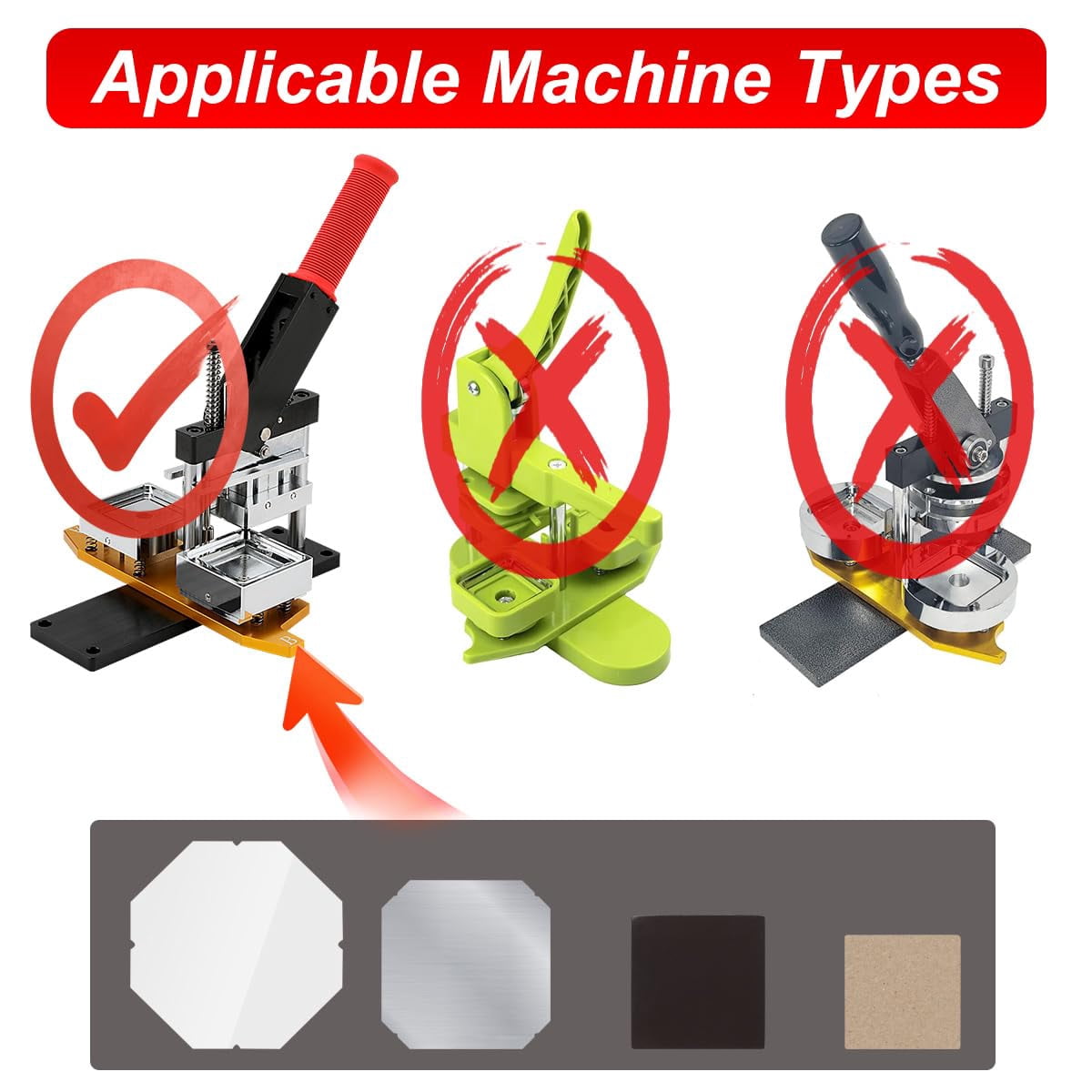 1000sets Cardboard Magnet 2x2inch Materials DIY Fridge Magnet Materials