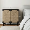 thumbnail image 4 of Nathan James Beacon Matte Black Wood Accent Cabinet with Seagrass Doors and Adjustable Shelf, Black, 4 of 8