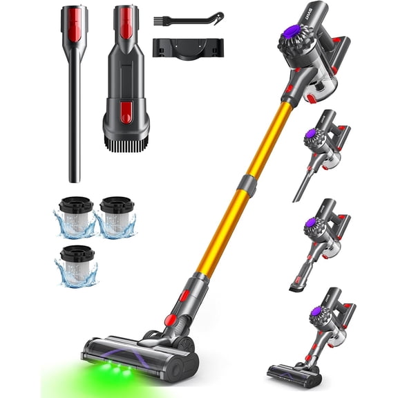 Cordless Vacuum Cleaner, 500W 45KPA Stick Cleaners for Home