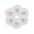 thumbnail image 7 of 15 Inch Round Placemats Set of 6, Easter Non Slip Heat Insulation PP Table Mats, Spring Rabbits Ears Feet Floral Blue Lattice Washable Place Mats for Kitchen Dining Party Table Decor, 7 of 7
