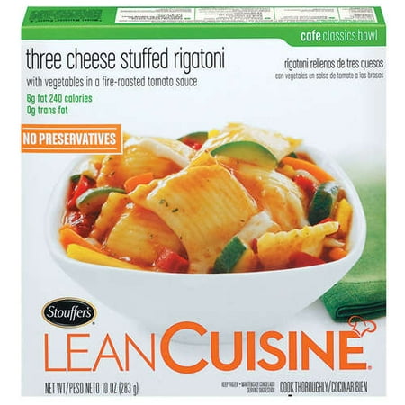 Stouffer's Lean Cuisine Cafe Classics Bowl: Three Cheese W/Vegetables In Tomato Sauce Stuffed Rigatoni, 10 oz