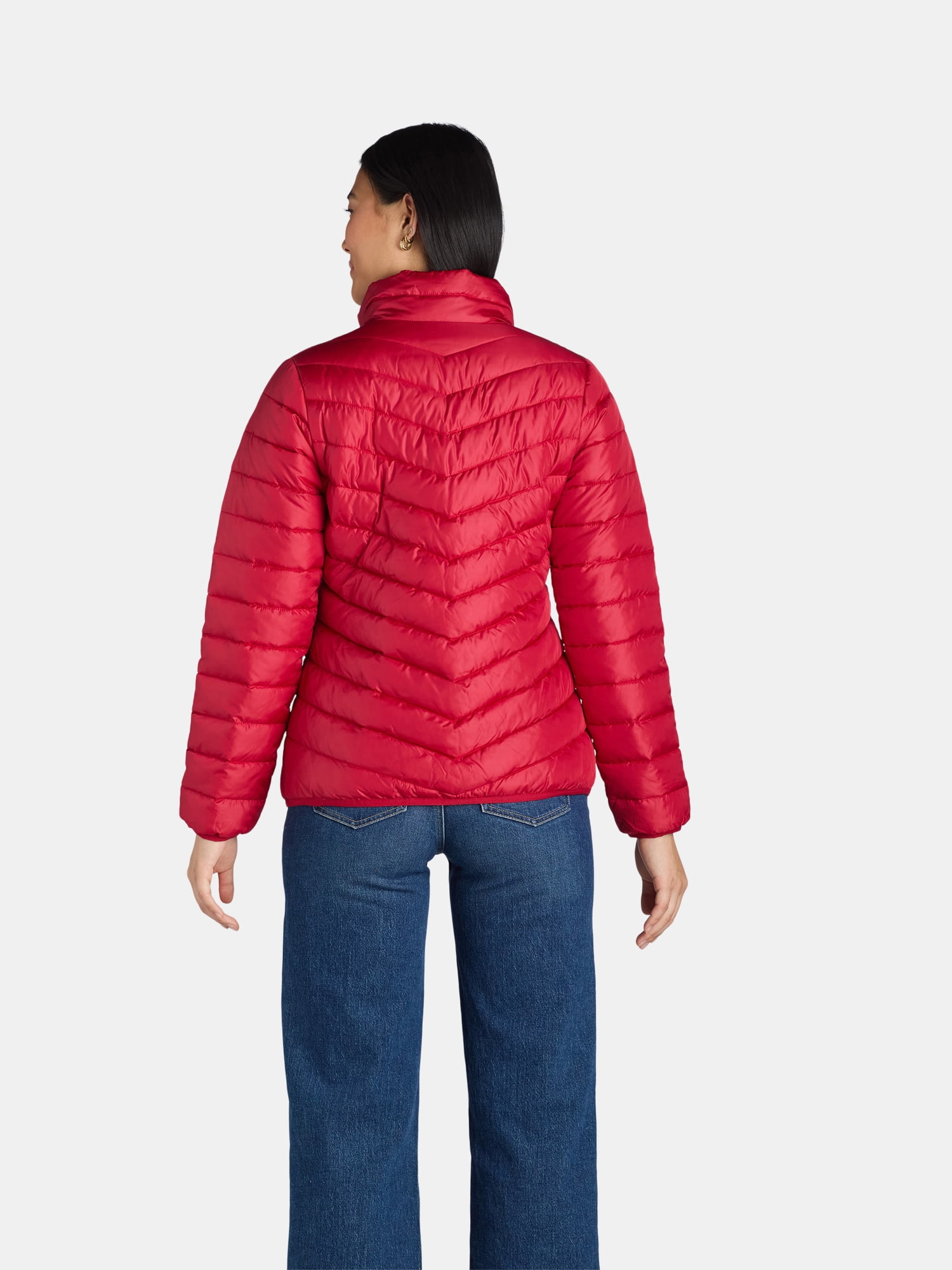 Big Chill Women's and Women’s Plus Packable Puffer Jacket, Midweight, Sizes S-3X