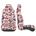 thumbnail image 3 of Zufioo record rock Skull lips Full Set Car Seat Covers with Soft Padding 2PCS Universal Auto Front Seats Protector Fits Cars, SUVs, Sedans, and Trucks, 3 of 7
