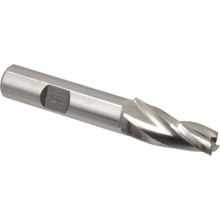

Made in USA 5° 3/8 Small End Diam 1-1/4 LOC 3 Flute HSS Tapered Square End Mill Uncoated 3-1/4 OAL 1/2 Shank Diam Spiral Flute Centercutting