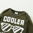 thumbnail image 5 of 3 Months Baby Boys Clothes 6 Months Boys 3PCS Outfits Set Letter Glasses Print Newborn Boys Long Sleeve Top Camo Pants Set with Hat Green, 5 of 9