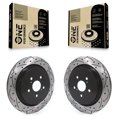 thumbnail image 1 of DS-One Rotor de Frein à Disque Percé Enduit Arrière pour Voiture Lexus RX350 RX450h RX350L RX450hL KD-100416, 1 of 11