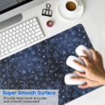 thumbnail image 4 of Long Mouse Pads for Desk,Dark Blue Christmas Snowflake Pattern Desk Mats on Top Of Desks, Desk Mouse Pad Extra Large with 3mm Non-Slip Base and Stitched Edge for Gaming,Office,Work,Home 31.5x11.8in, 4 of 5