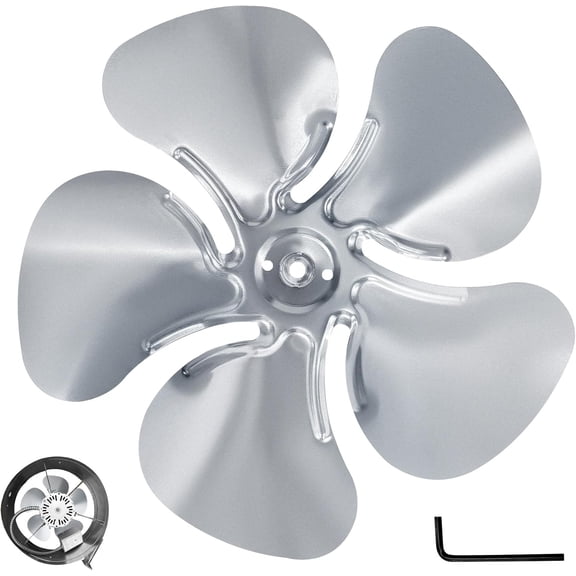 A65123 Attic Exhaust Fan Blade Replacement Propeller 12 Inch Dia. 5 Blade 23 Deg.-Bore (In.): 5/16
