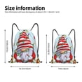 thumbnail image 2 of Lsque Funny Christmas Gnome Print Drawstring Backpack Bag Sport Gym Sackpack Cinch Bags Drawstring Bags Draw String Sport Bag-Medium, 2 of 6